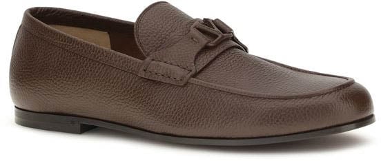 Valentino Garavani Brown Deer Slip-On Loafers