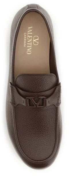 Valentino Garavani Brown Deer Slip-On Loafers