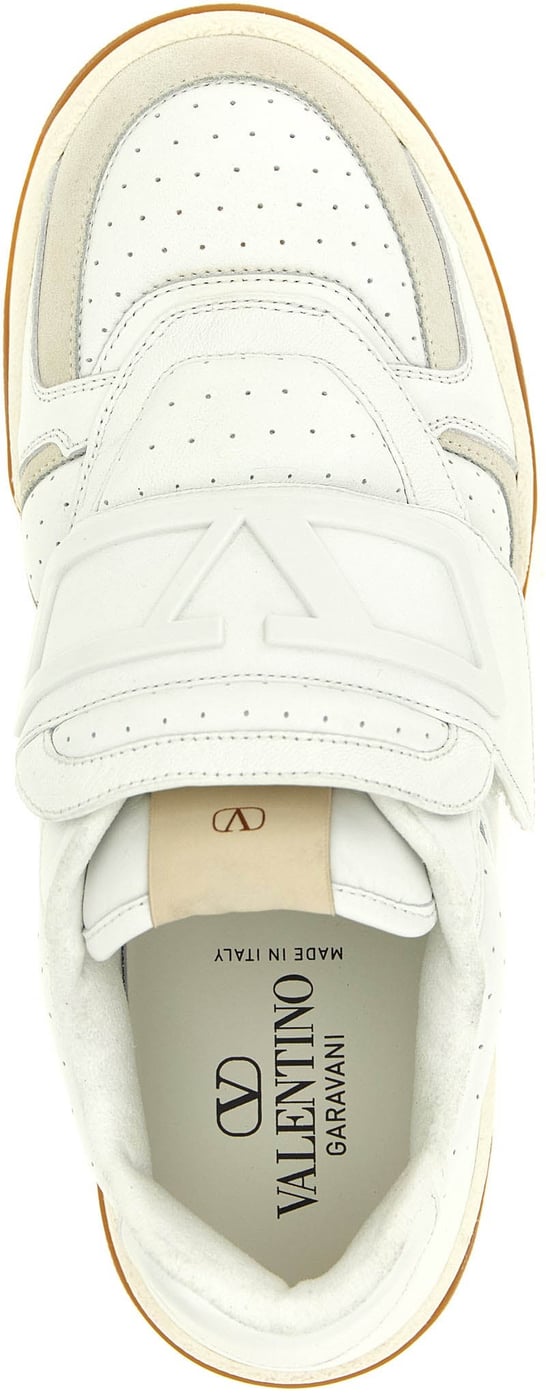 Valentino Garavani White Leather Athletic Sneakers