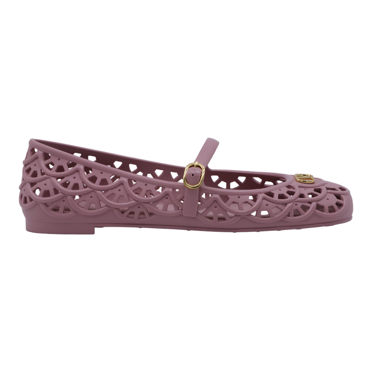 Delicate Cut-Out Flat Shoes with Mary Jane Strap