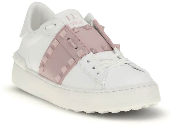 Valentino Garavani White Calf Leather Bos Taurus Low Top Sneakers