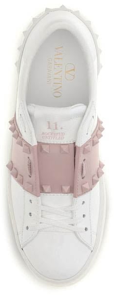 Valentino Garavani White Calf Leather Bos Taurus Low Top Sneakers