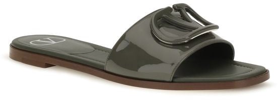 Valentino Garavani Bicolor Calf Leather Bos Taurus Flat Sandals