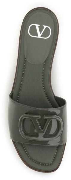 Valentino Garavani Bicolor Calf Leather Bos Taurus Flat Sandals