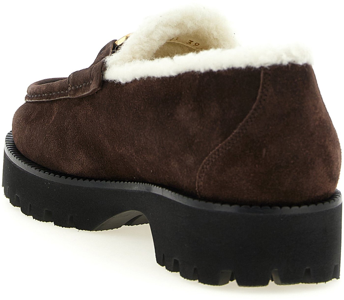 Valentino Garavani Brown Calfskin Slip-On Loafers