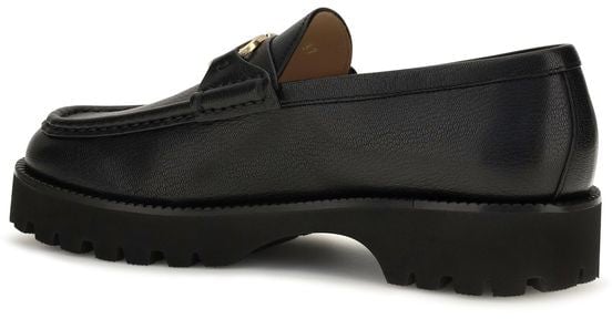Valentino Garavani Black Calf Leather Bos Taurus Platform Loafers