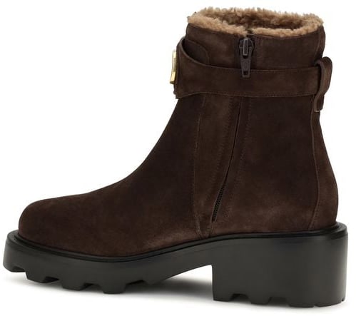 Valentino Garavani Brown Calf Leather Bos Taurus Ankle Boots