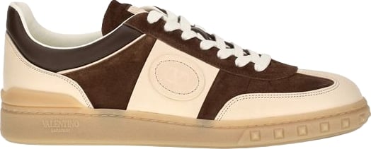 Valentino Garavani Brown Suede Leather Low Top Sneakers