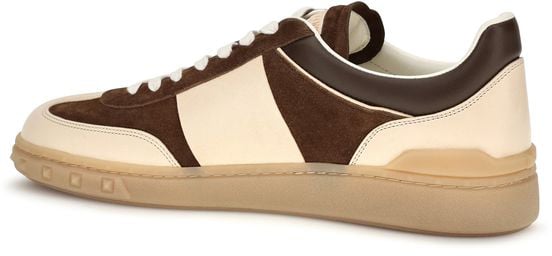Valentino Garavani Brown Suede Leather Low Top Sneakers