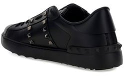 Pyramid Metal Studs Low Top Sneakers Leather - Black