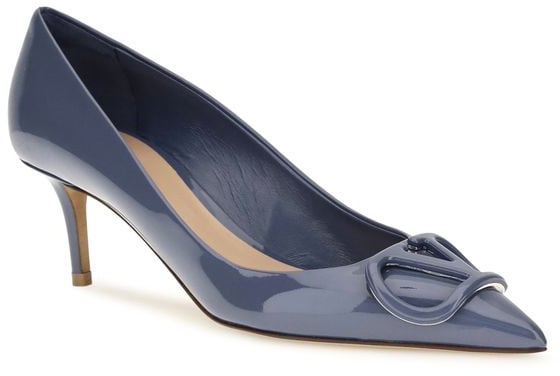 Valentino Garavani Blue Calf Leather Bos Taurus High Heel Pumps