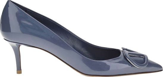 Valentino Garavani Blue Calf Leather Bos Taurus High Heel Pumps