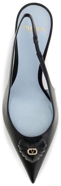 Valentino Garavani Black Calf Leather Bos Taurus High Heel Pumps