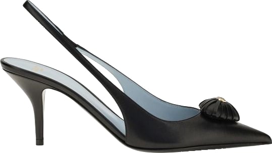 Valentino Garavani Black Calf Leather Bos Taurus High Heel Pumps