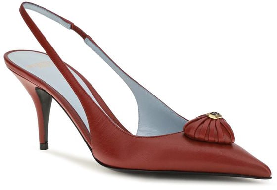 Valentino Garavani Red Calf Leather Bos Taurus High Heel Pumps