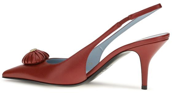 Valentino Garavani Red Calf Leather Bos Taurus High Heel Pumps