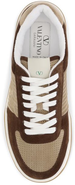 Valentino Garavani Brown Napa Leather / Calf Bos Taurus Low Top Sneakers