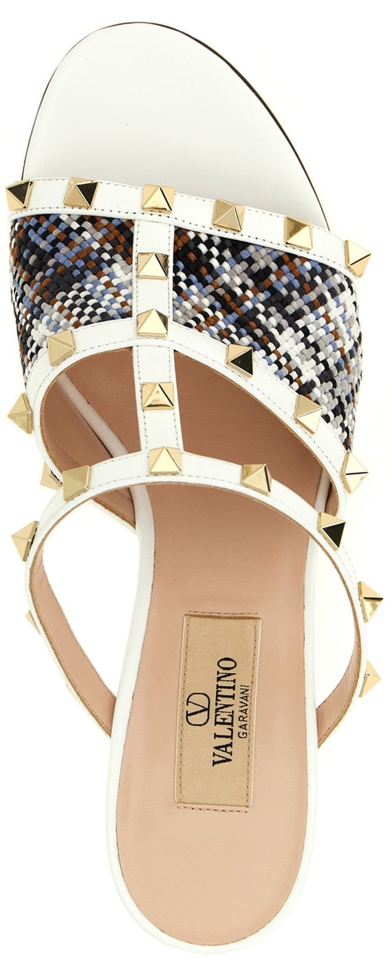 Valentino Garavani White Polyester Platform Sandals