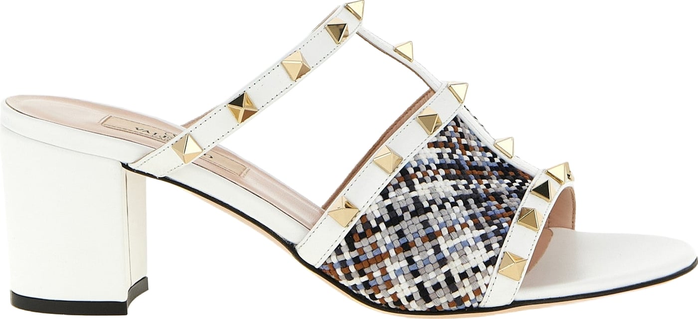 Valentino Garavani White Polyester Platform Sandals