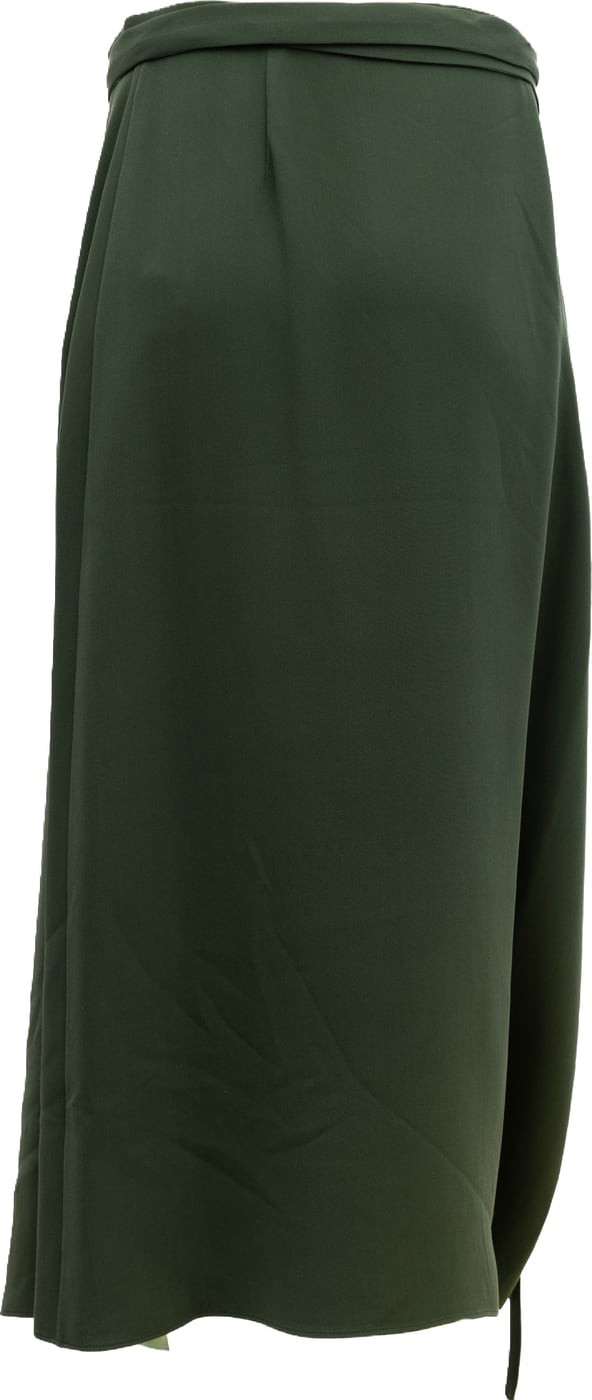 Valentino Garavani Women Silk Skirt in Dark Green