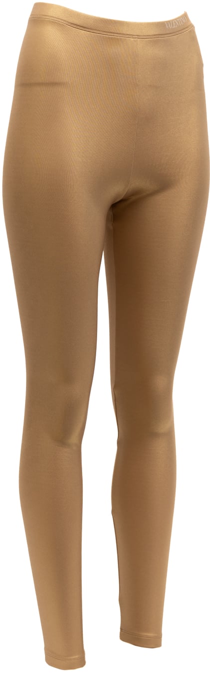Valentino Garavani Women Leggings in Gold