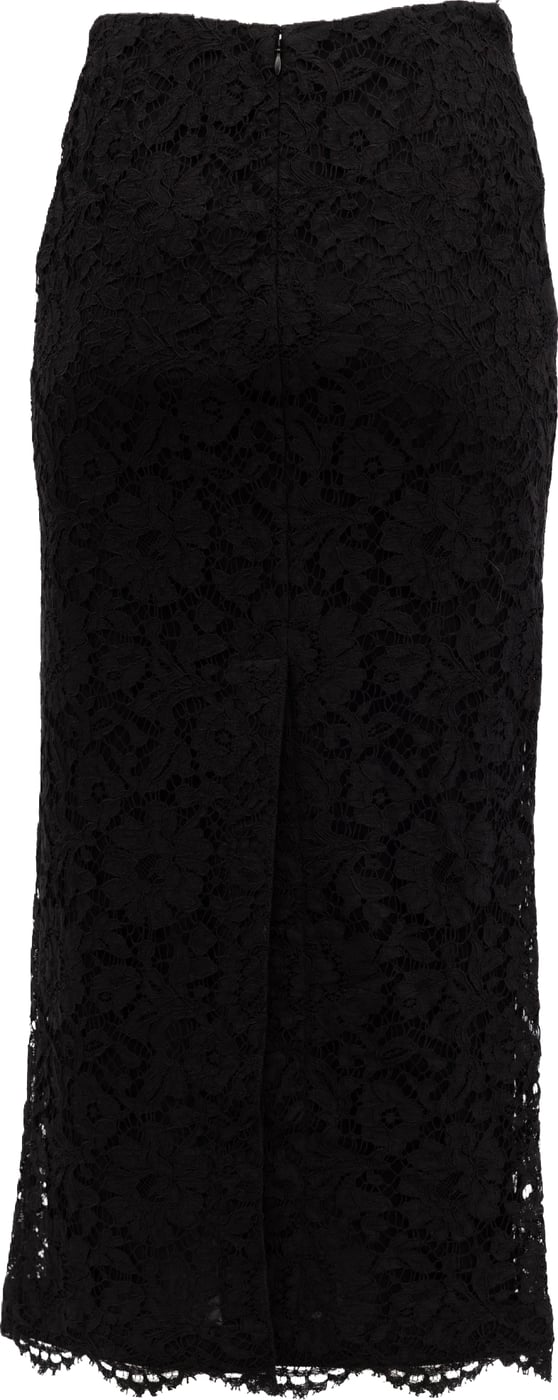 Valentino Garavani Women Black Lace Skirt