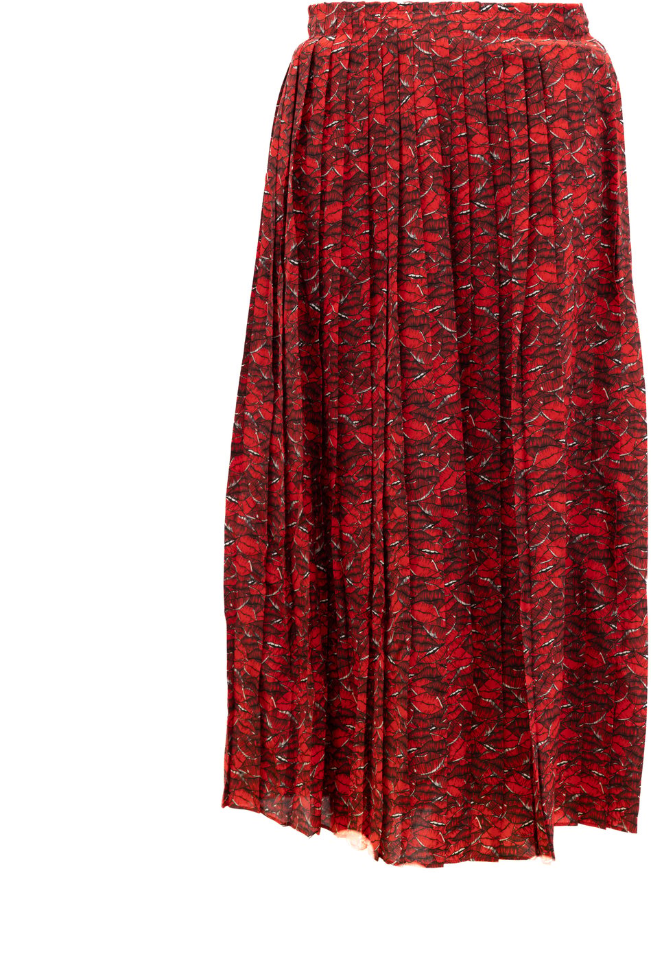 Valentino Garavani Women Midi Red Skirt with black and white details