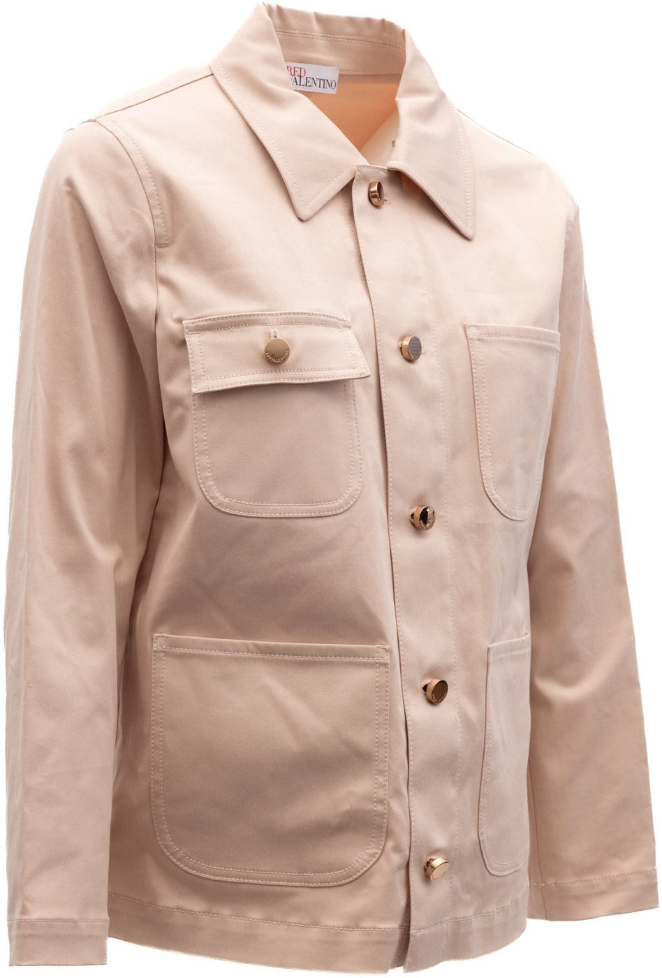 Valentino Garavani Women Beige Cotton Denim Jacket