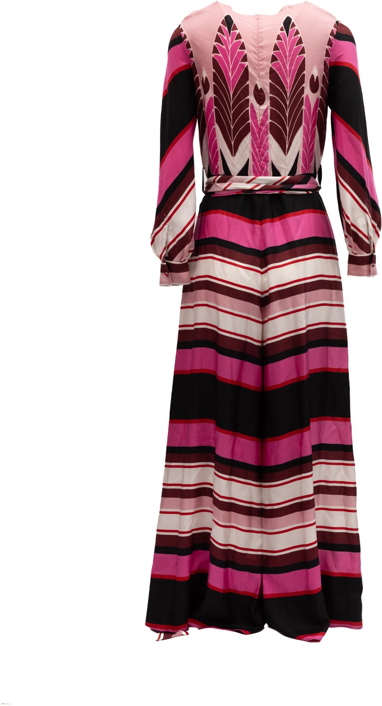 Valentino Garavani Pink Dress with Burgundy details