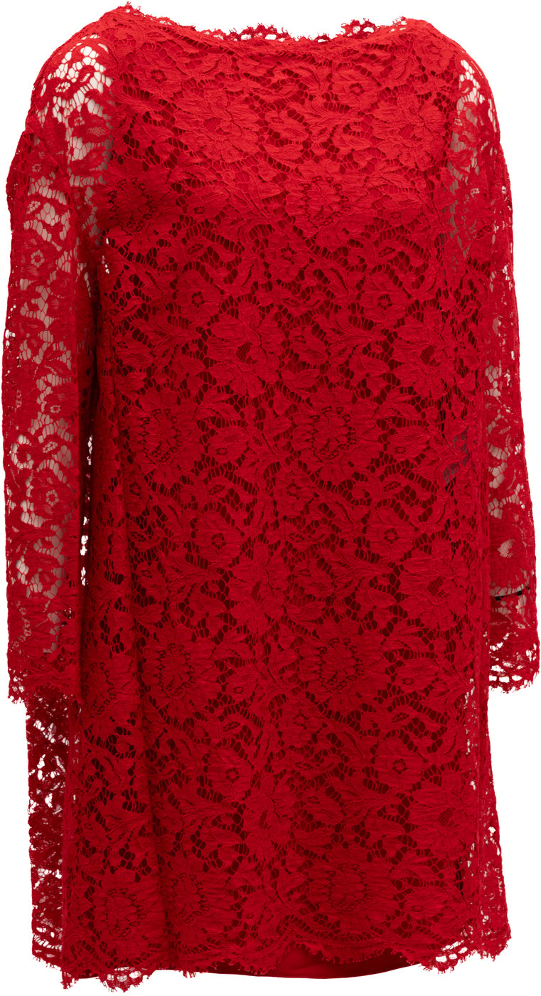 Valentino Garavani Red Lace Short Dress