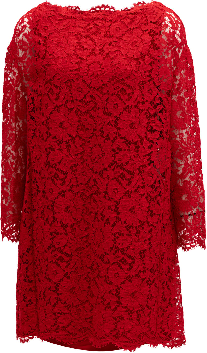 Valentino Garavani Red Lace Short Dress