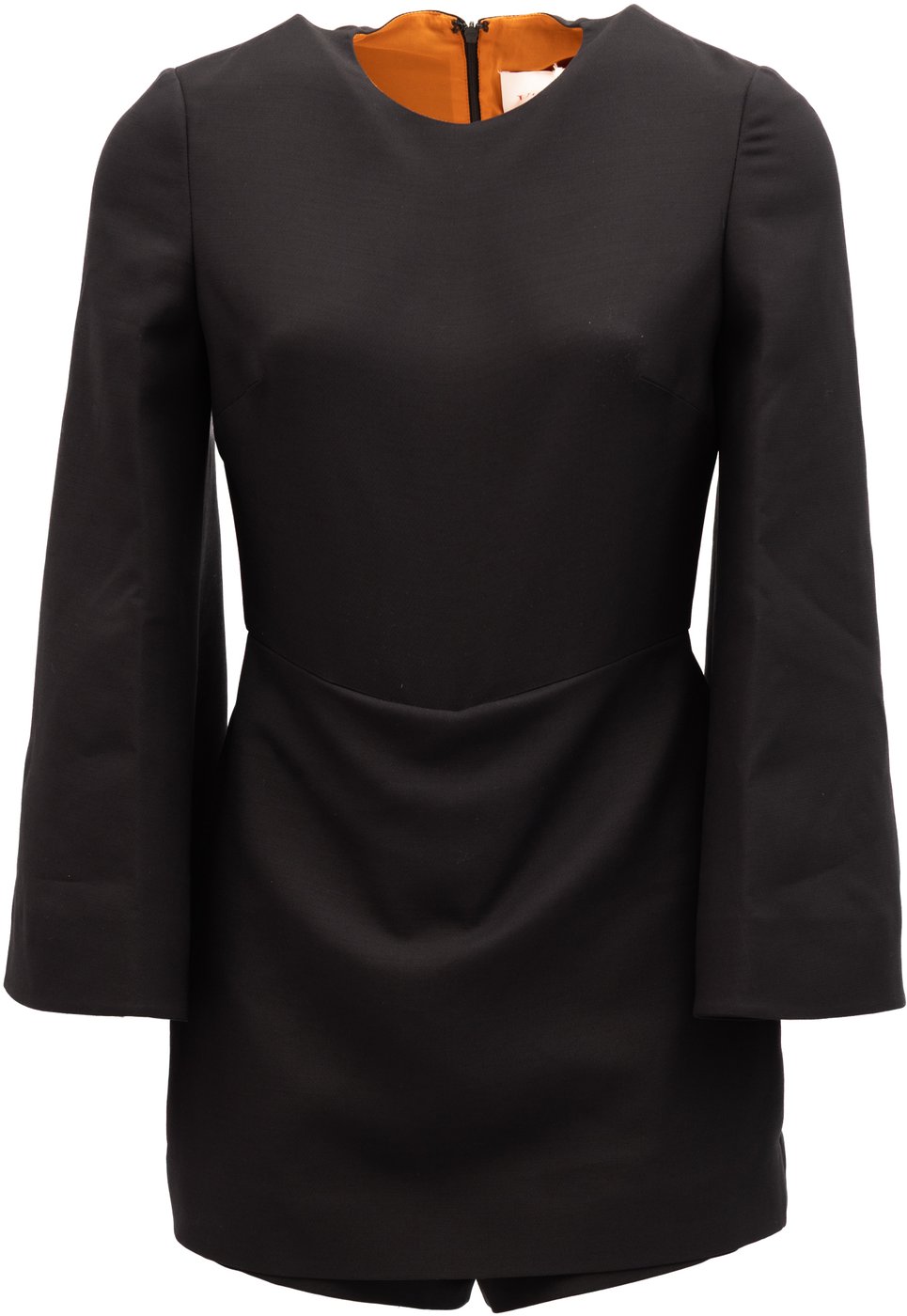 Valentino Garavani Black Mini Dress with Flared Sleeves