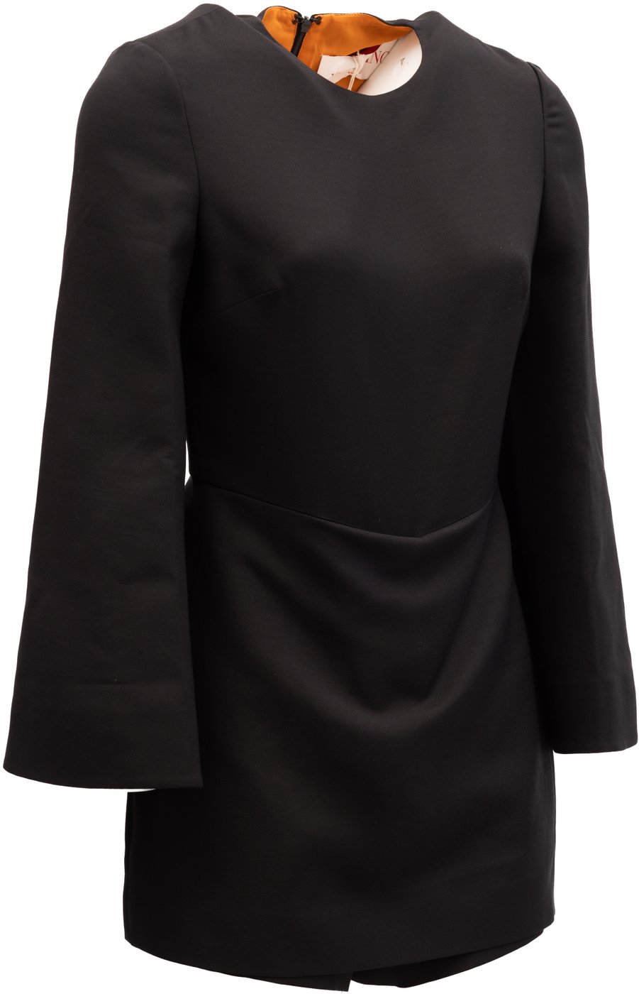 Valentino Garavani Black Mini Dress with Flared Sleeves