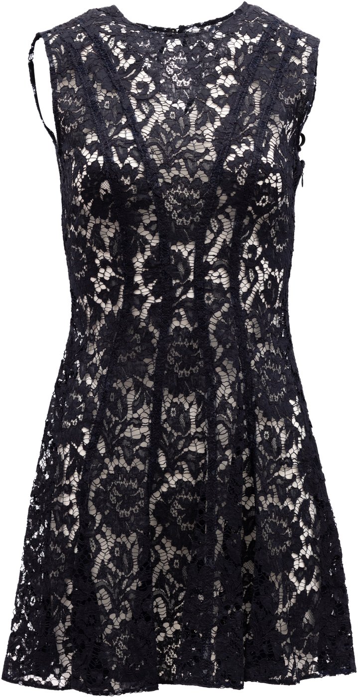 Valentino Garavani Floral Black Lace Mini Dress