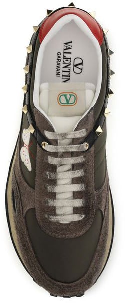 Valentino Garavani Brown Nylon Low Top Sneakers