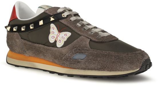 Valentino Garavani Brown Nylon Low Top Sneakers