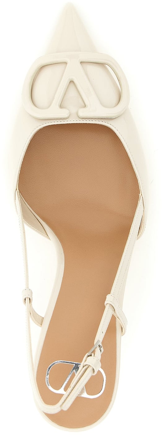 Valentino Garavani White Calfskin High Heel Pumps