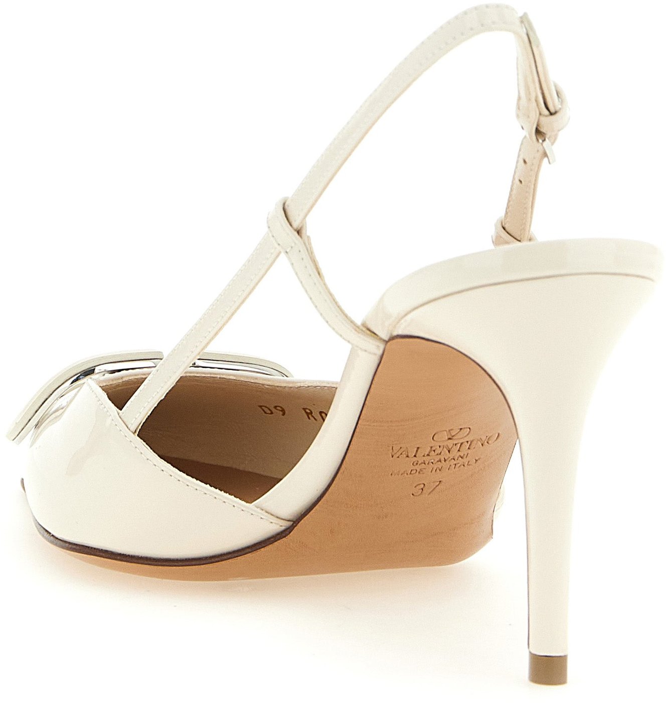 Valentino Garavani White Calfskin High Heel Pumps