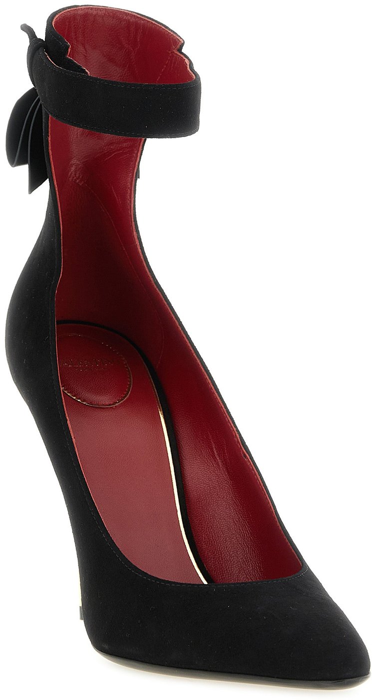 Valentino Garavani Black Goatskin High Heel Pumps
