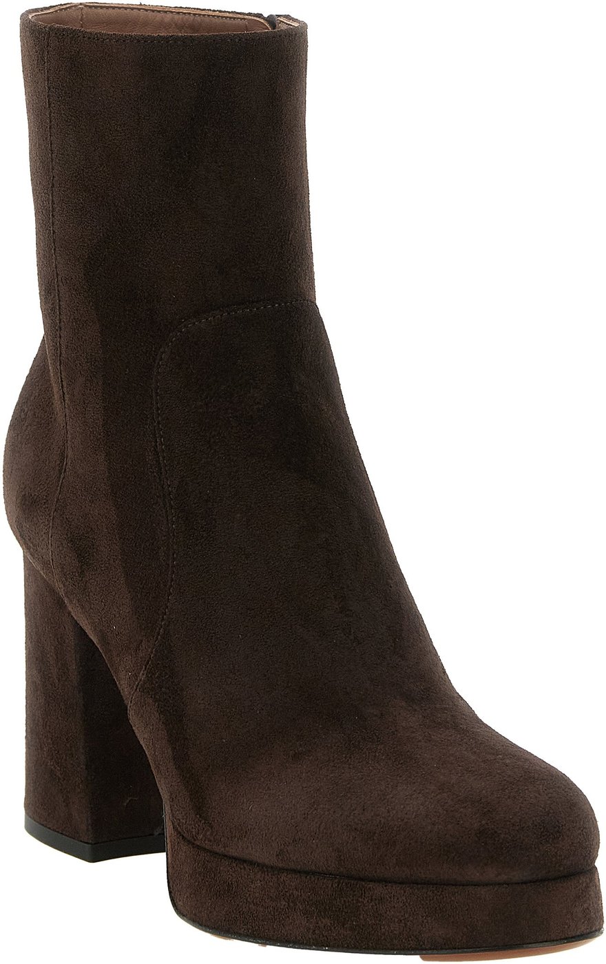 Valentino Garavani Brown Calfskin Ankle Boots