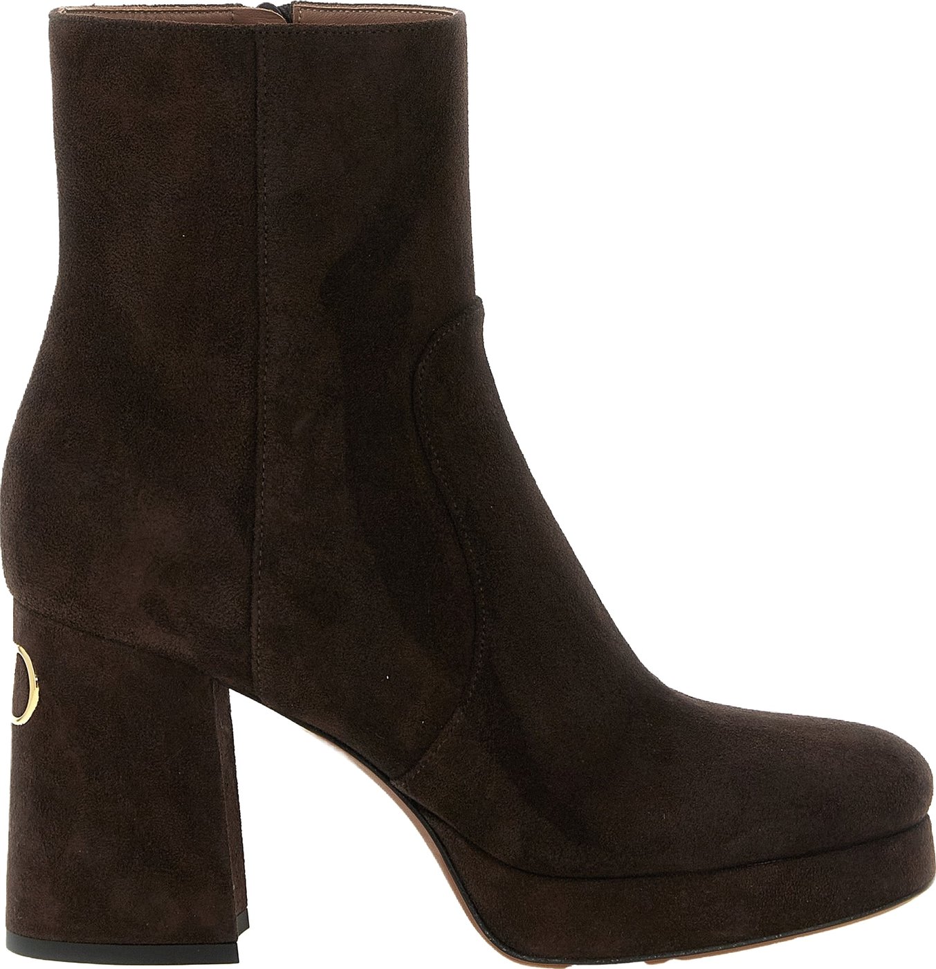 Valentino Garavani Brown Calfskin Ankle Boots
