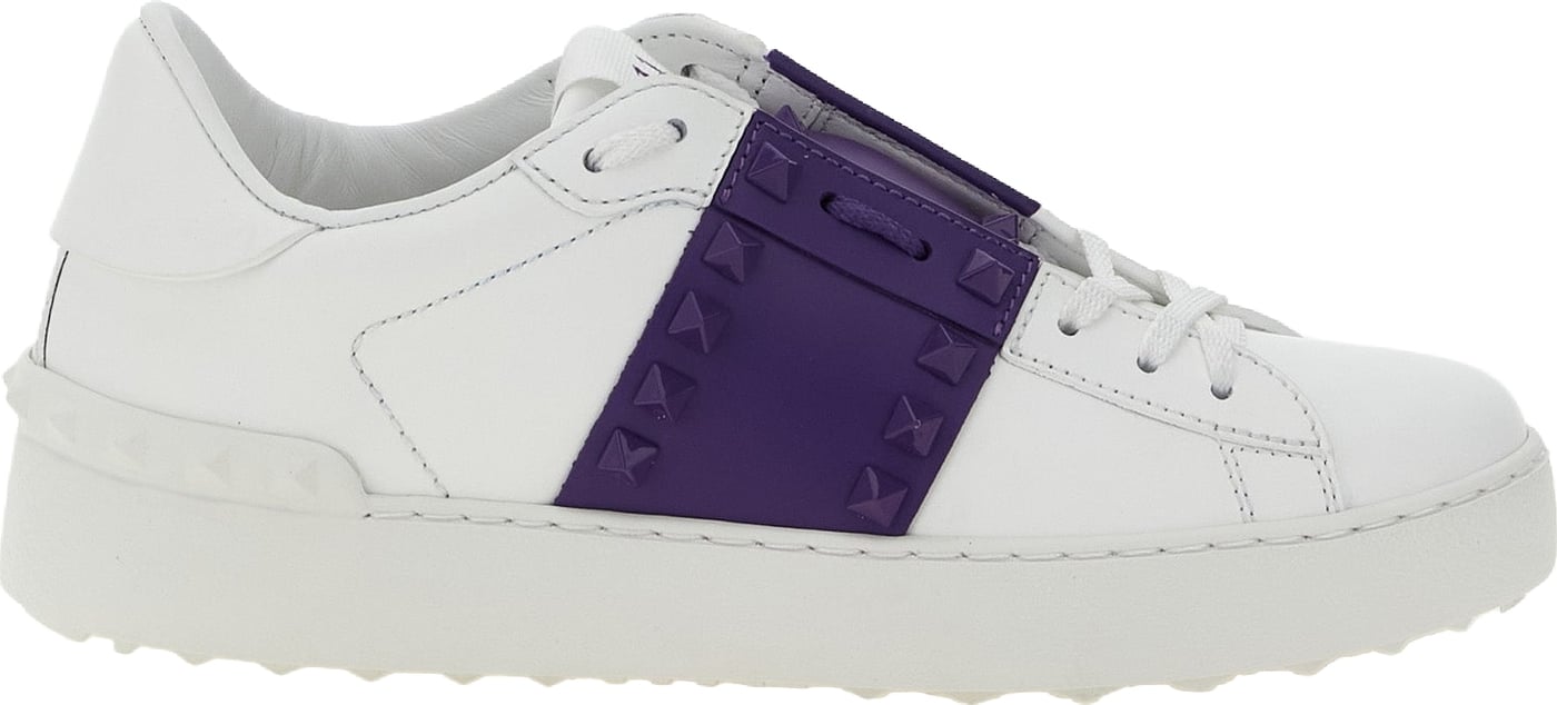 Valentino Garavani Purple Calfskin Low Top Sneakers