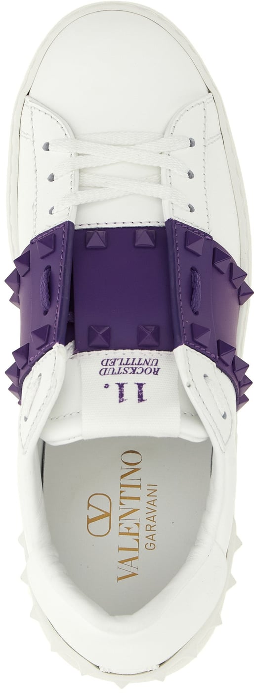 Valentino Garavani Purple Calfskin Low Top Sneakers