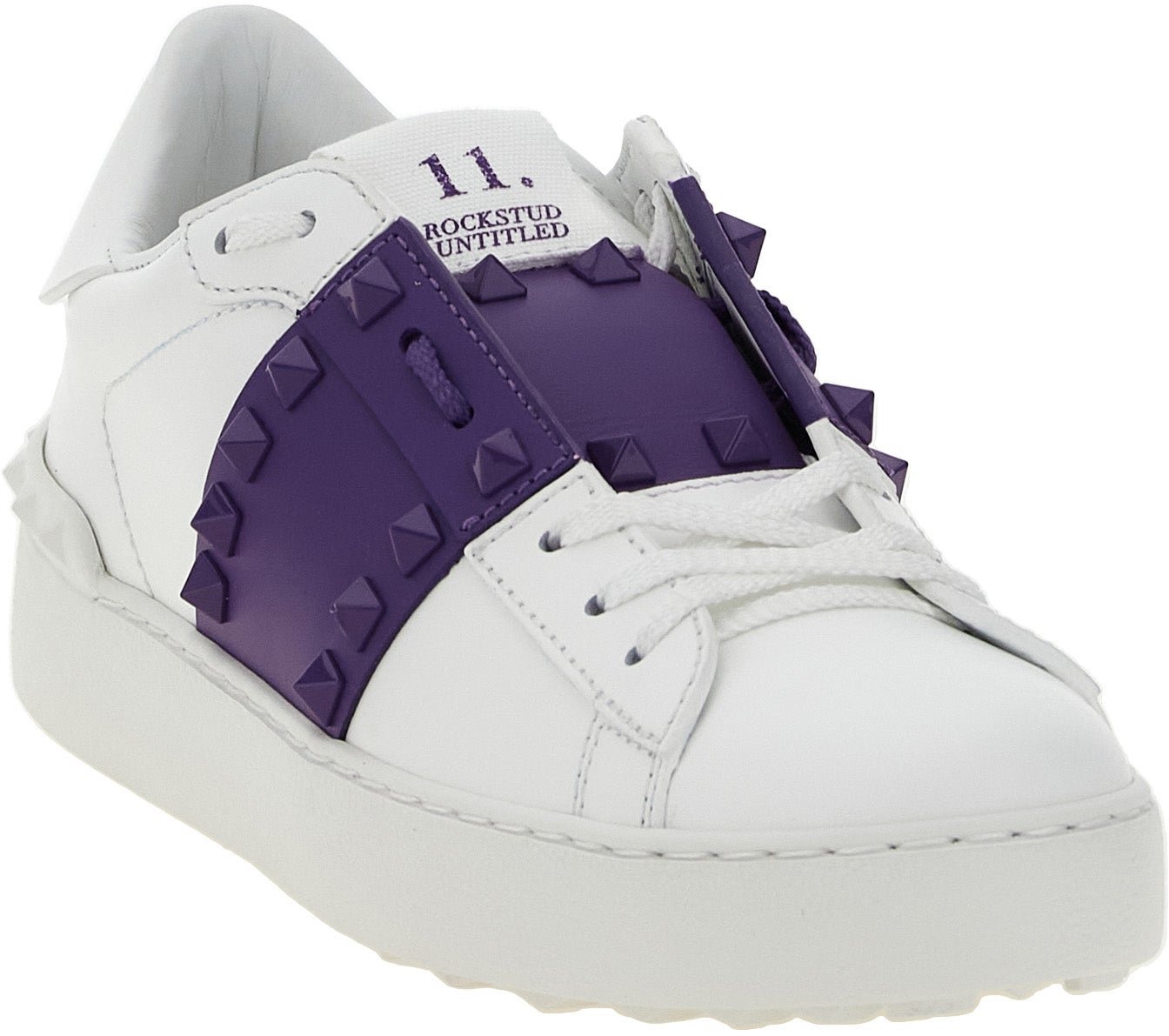 Valentino Garavani Purple Calfskin Low Top Sneakers
