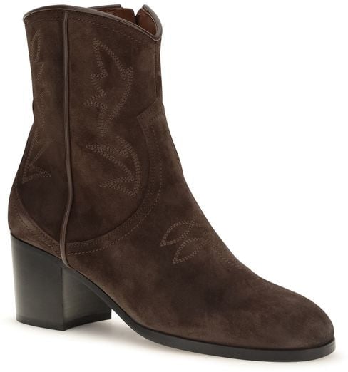 Valentino Garavani Brown Suede Leather Ankle Boots