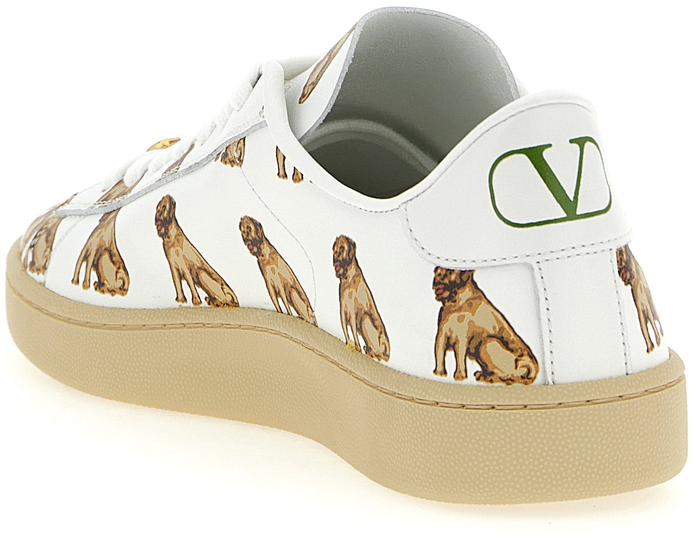 Valentino Garavani White Calfskin Low Top Sneakers