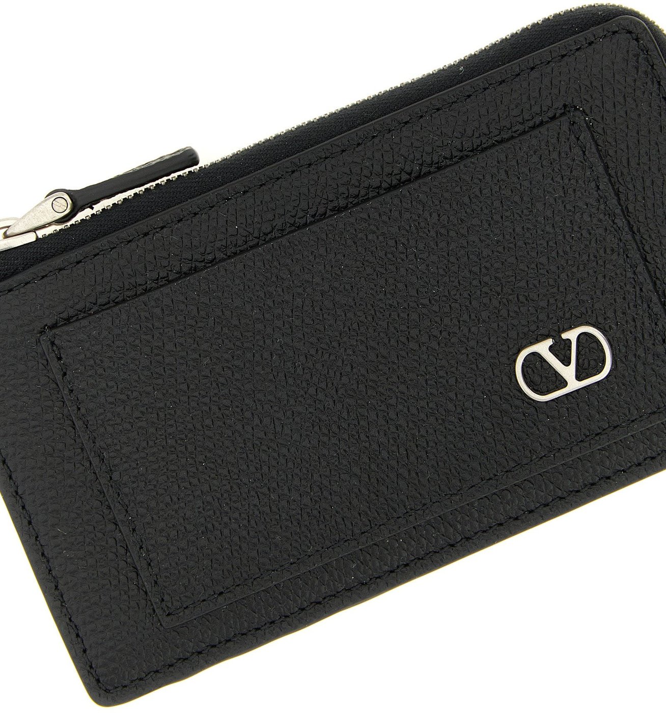 Valentino Garavani Black Calfskin Cardholder