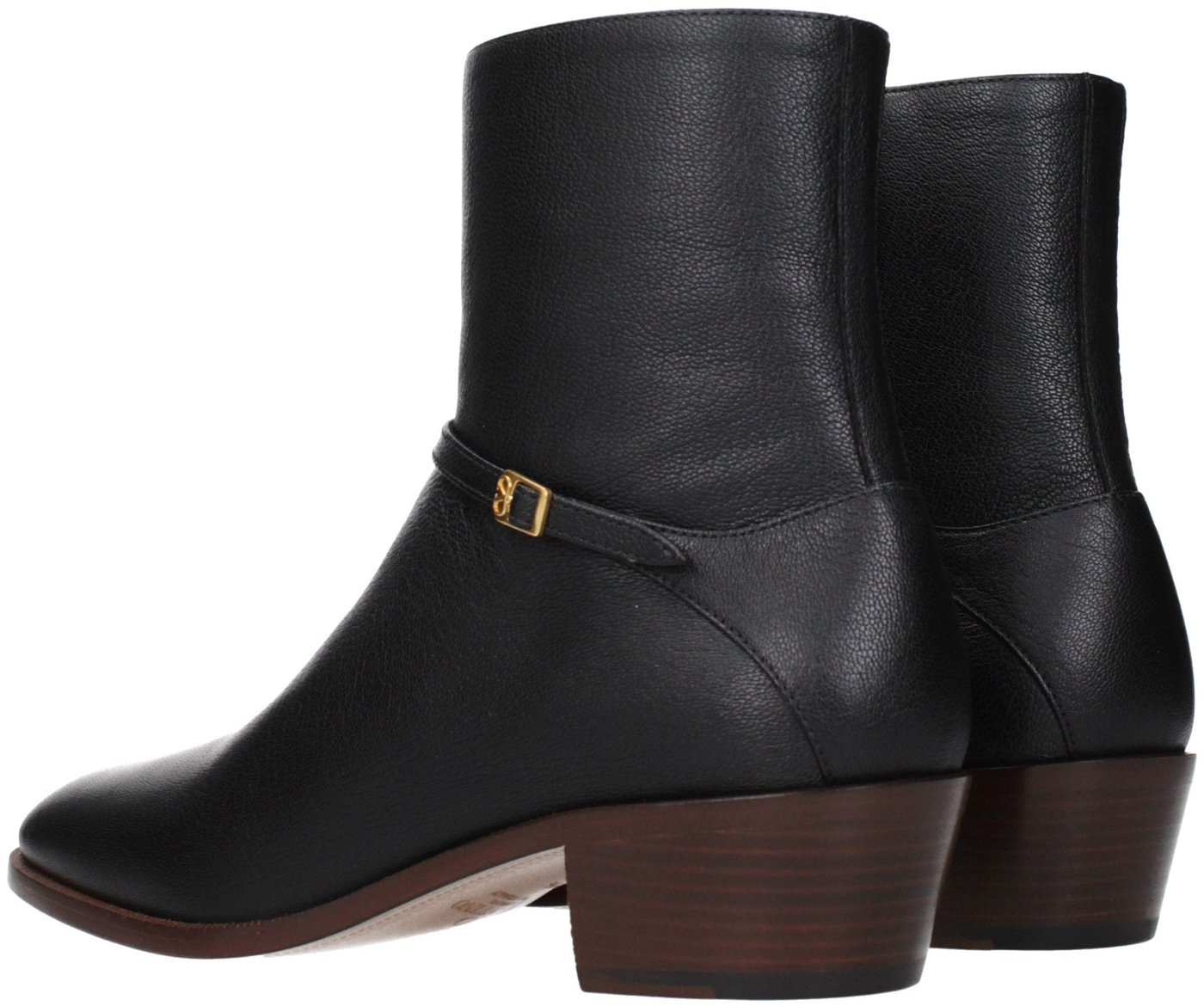 Valentino Garavani Black Leather Ankle Boots