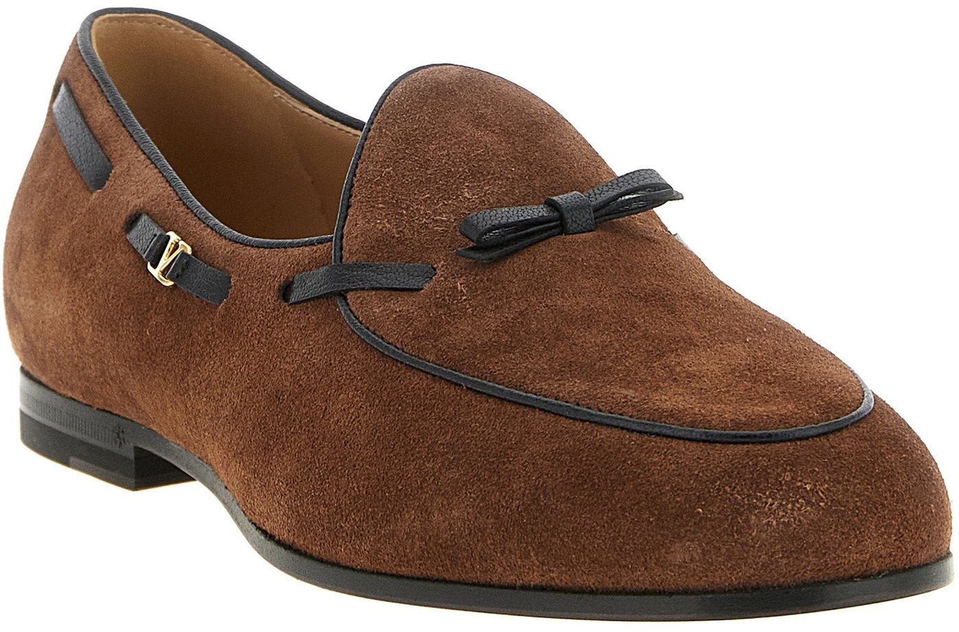 Valentino Garavani Brown Calfskin Slip-On Loafers