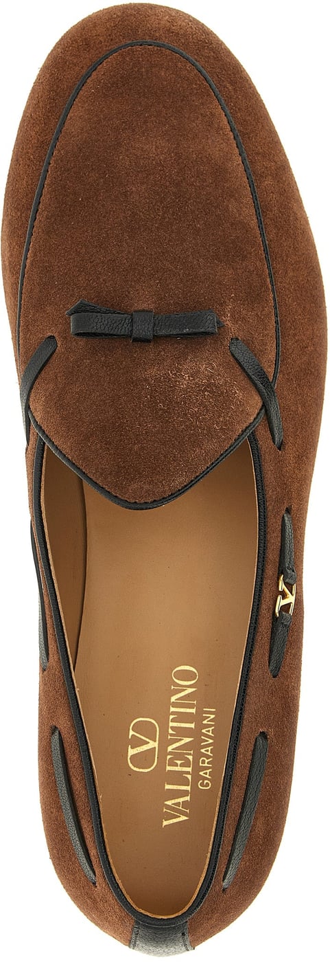 Valentino Garavani Brown Calfskin Slip-On Loafers